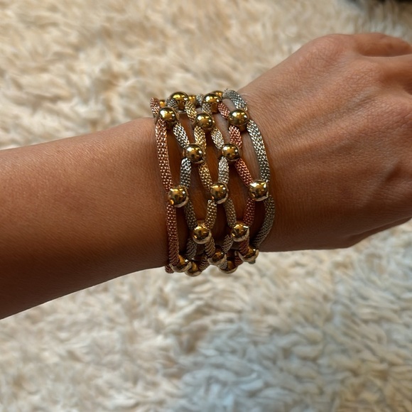 🤗MESH TWISTED BRACELET 4 TONES GOLD COPPER SILVER PEWTER MAGNETIC… - Picture 5 of 16